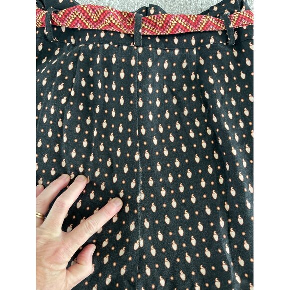 Farm Rio x Anthropologie Tucker Paperbag Pants Tropical Fruit Black Size XS $178 - Picture 14 of 14